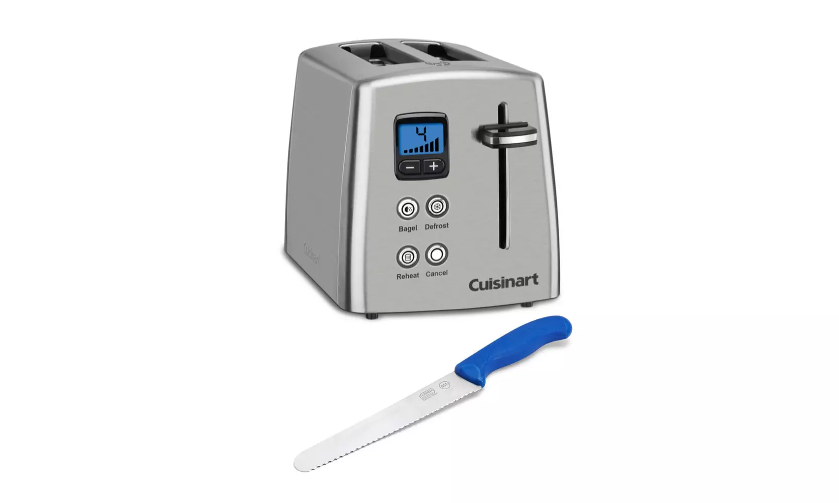 Cuisinart CPT-415 Countdown 2-Slice Stainless Steel Toaster & Bread Knife (Navy) - Primary Image