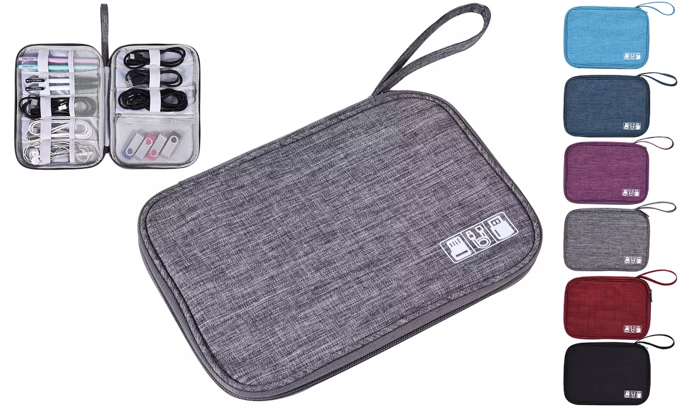 Electronic Organizer Travel Cable Organizer Bag for Hard Drives, Cables, Charger