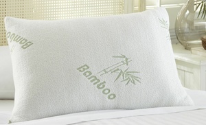 Bamboo Memory Foam Pillow with Removable Cover (1 or 2 Pack)