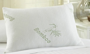 Bamboo Memory Foam Pillow with Removable Cover (1 or 2 Pack)