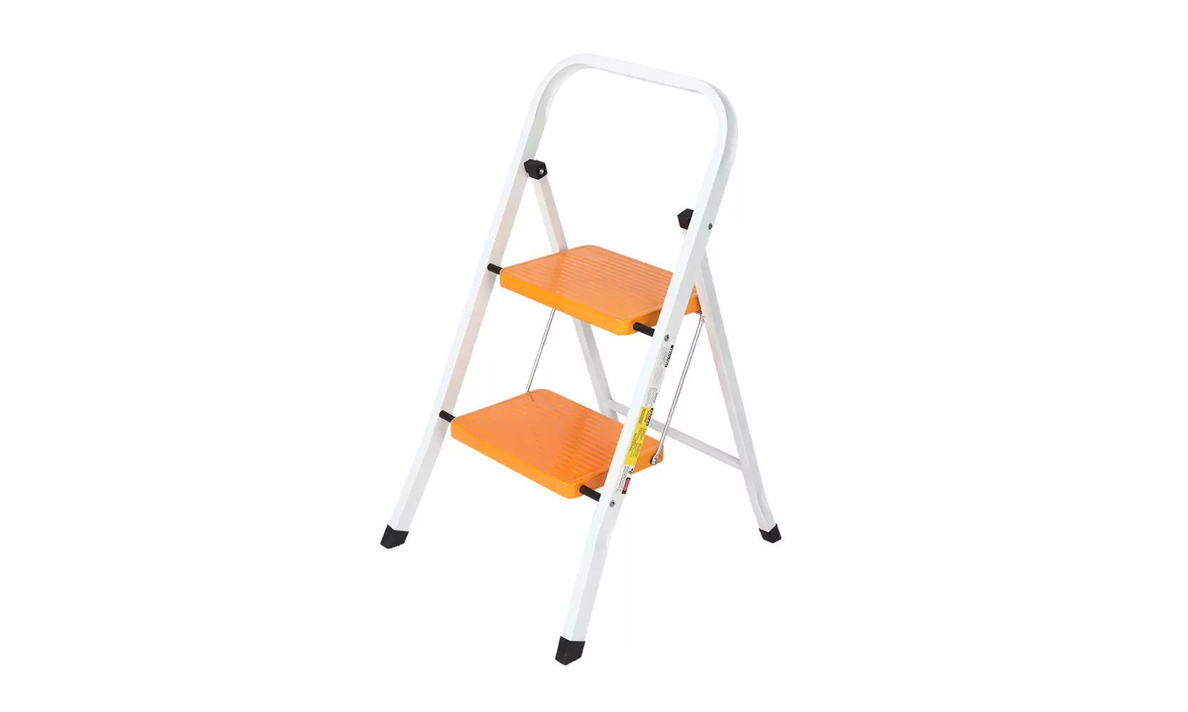 Folding 2 Step Ldder, Portable Steel Step Stool, 300lbs Capacity - Primary Image