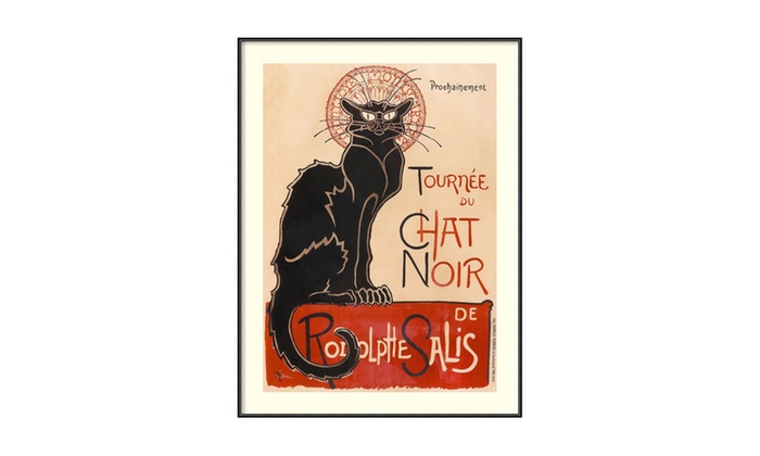 Up To 11 Off On Framed Art Print Chat Noir Groupon