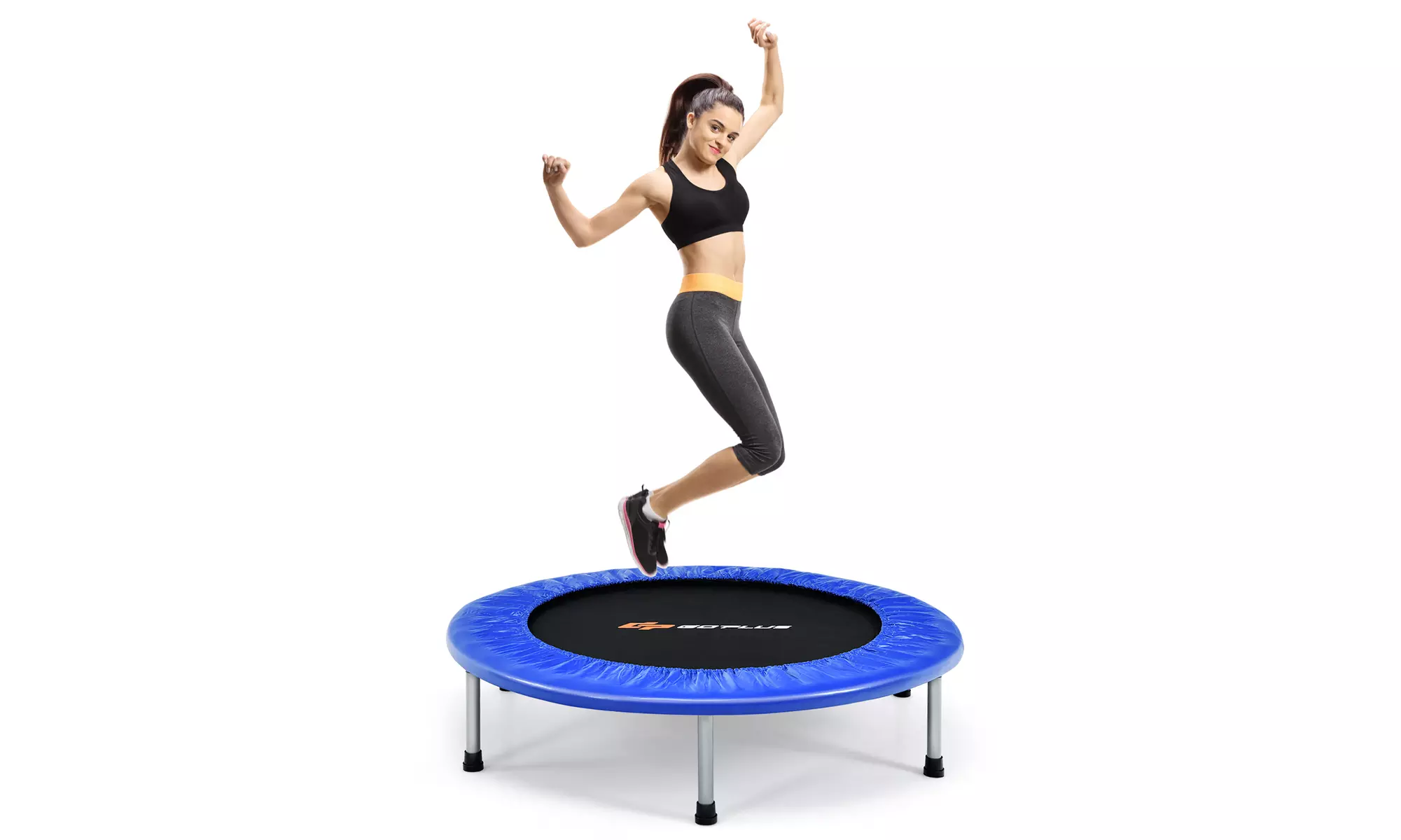 Costway 38'' Mini Folding Trampoline Portable Recreational Rebounder - Primary Image