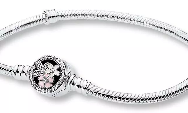 Pandora Moments Silver Bracelet with Poetic Blooms Clasp - 19 cm - 590744CZ-19 - Primary Image