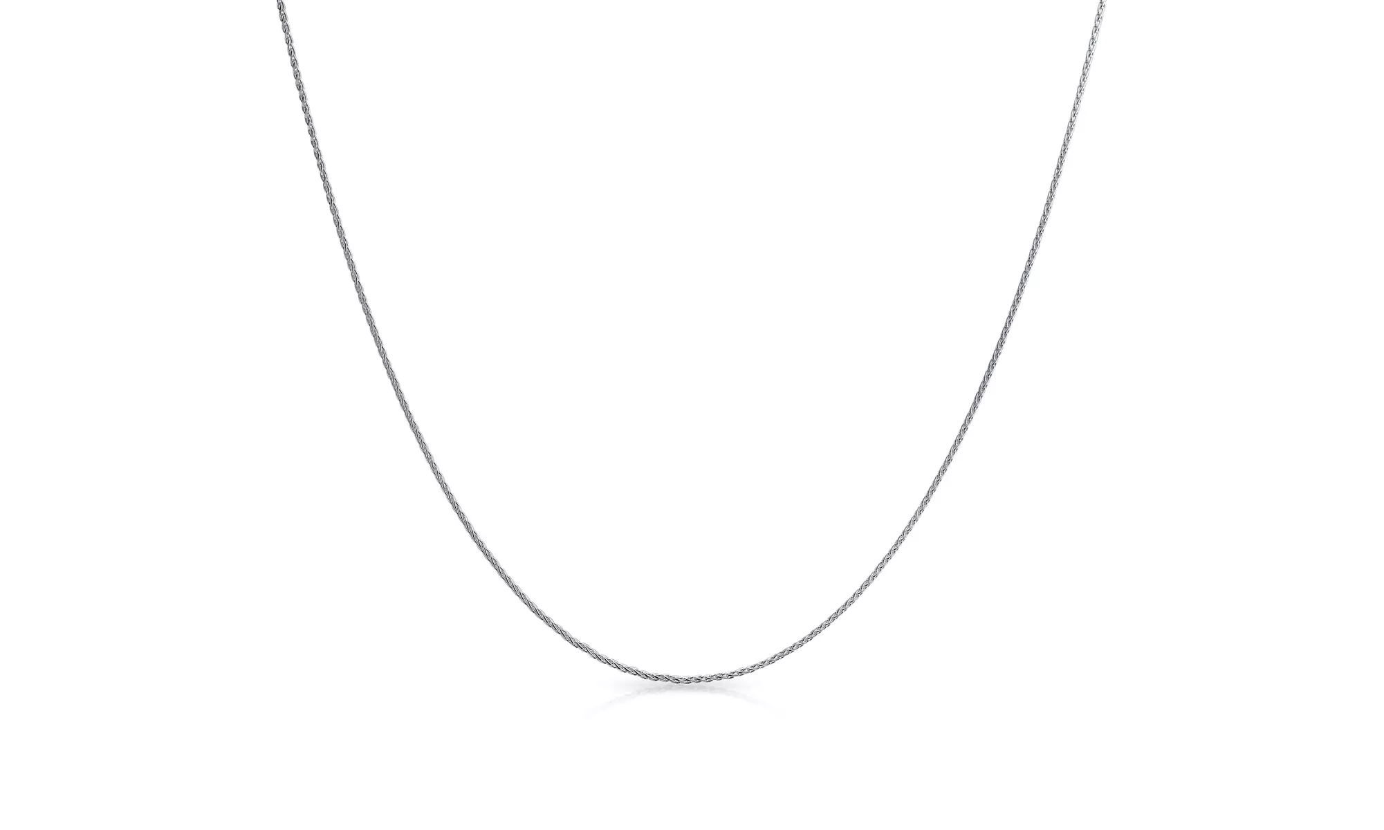Spiga Wheat Chain 030 Gauge Sterling Silver Made Italy 16 18 20 24 30" - Second Medium