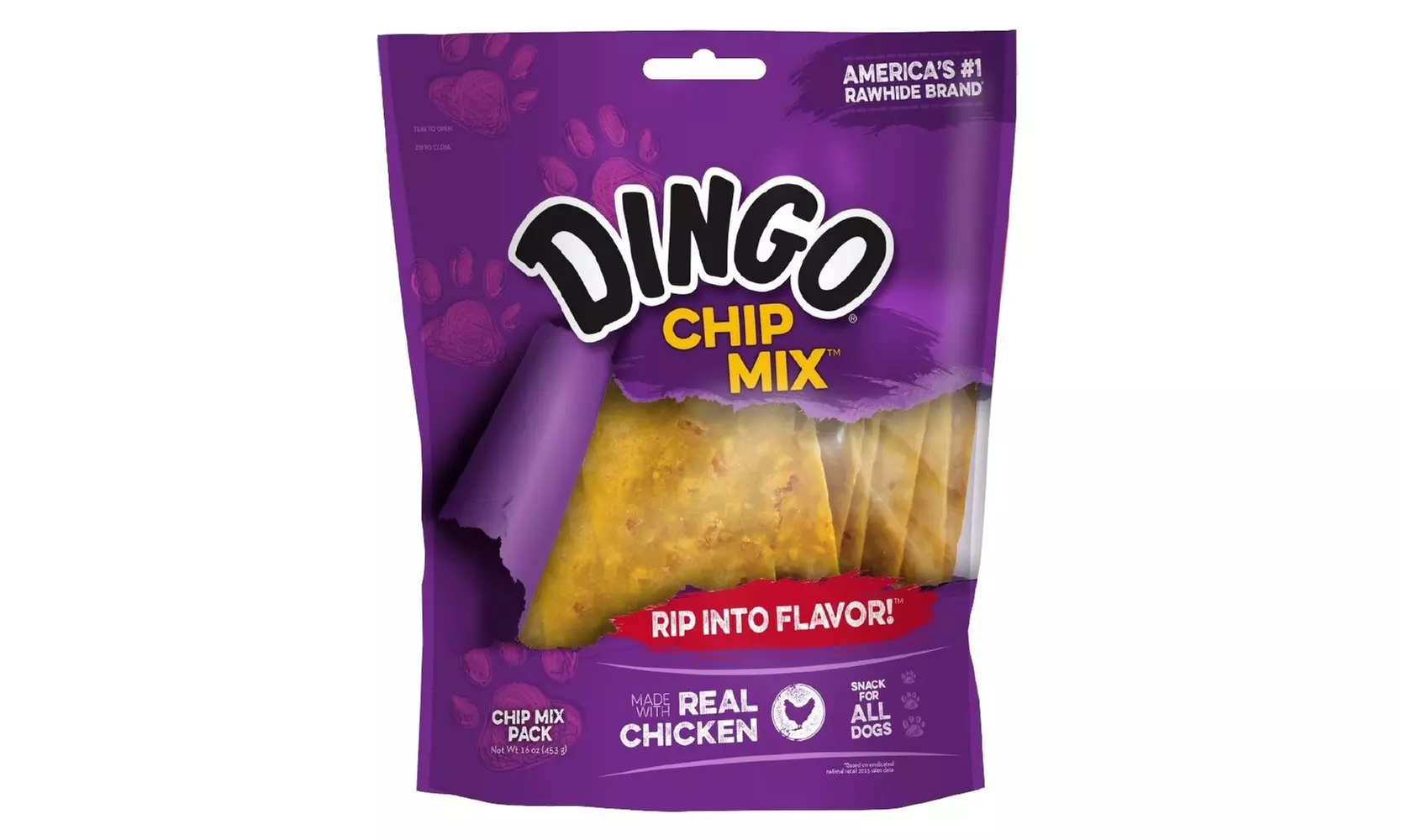 Dingo Chip Mix Snack For All Dogs, Real Chicken Flavor - Second Medium