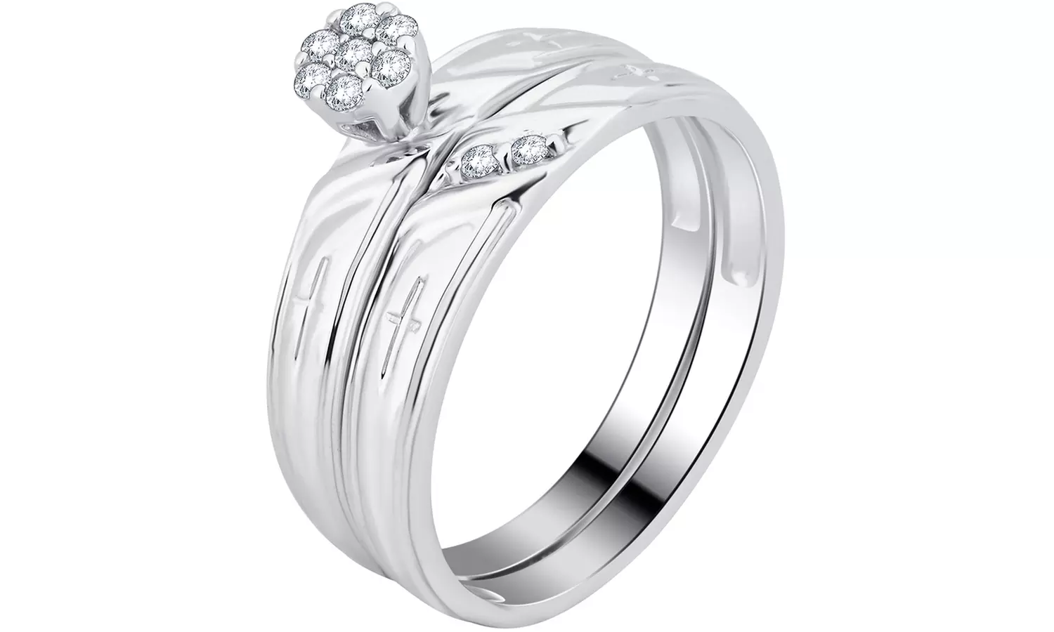 1/6 Cttw Diamond Bridal Set in 10K Solid Gold by Brilliant Diamond - Primary Image