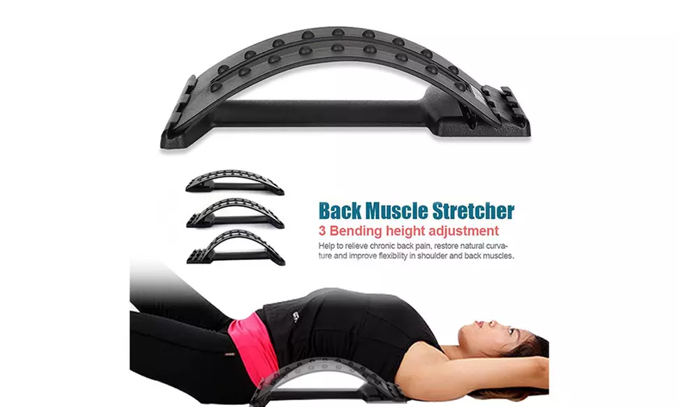 Back Support Stretcher Extender Posture Massager Chiro Lumbar Pain Relief - Second Medium