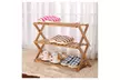 Natural Bamboo 3-Tier Shoe Rack Entryway Wood Color Shoe Rack - Second Medium