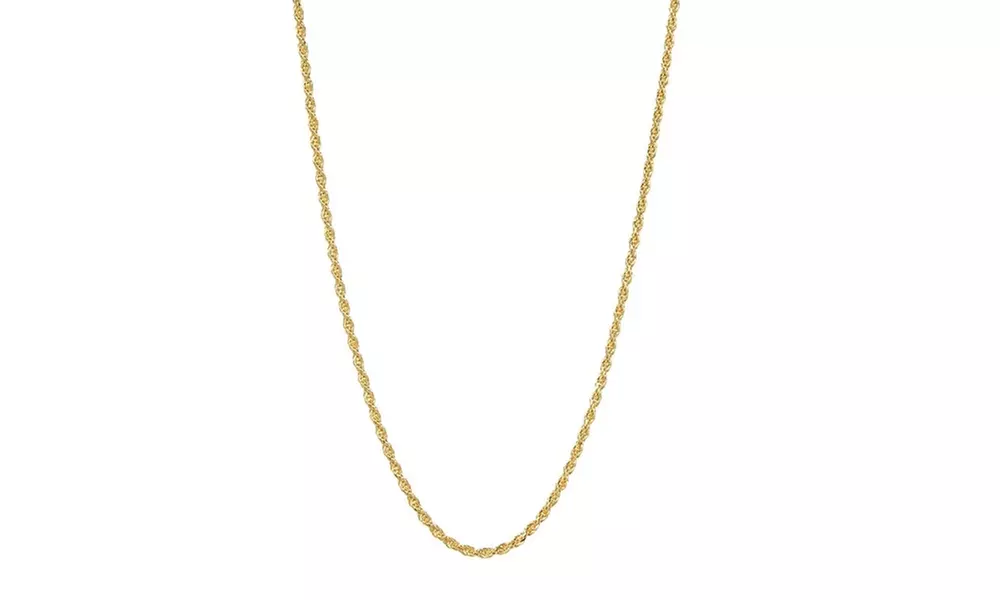 14K Gold 1.5mm Twisted Rope Chain Necklace by Moricci - Primary Image