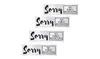 Juvale 4 Pack No Public Restroom Signs Decal Stickers for door, Aluminum