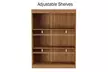 3-Shelf Bookcase Open Front Bookshelf Storage and Organizer Shelving Unit - Second Medium
