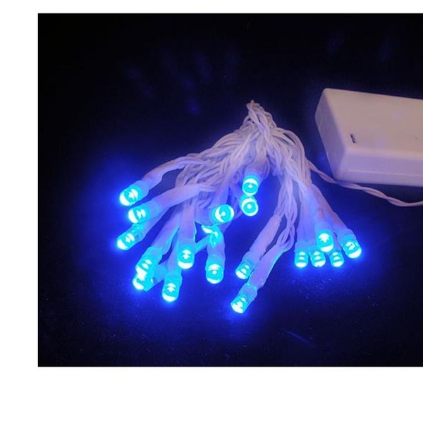 blue and white battery operated lights