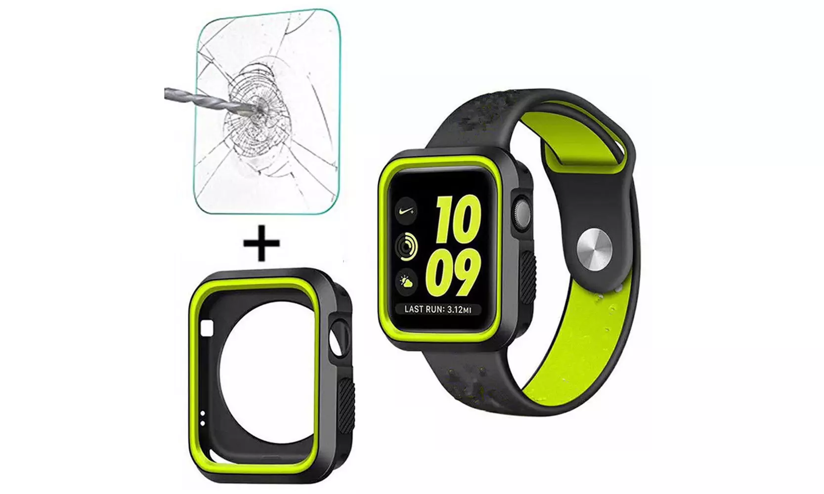 Rugged Armor Protective Case W/ Glass Screen Protector For Apple Watch Series 5 - Second Medium