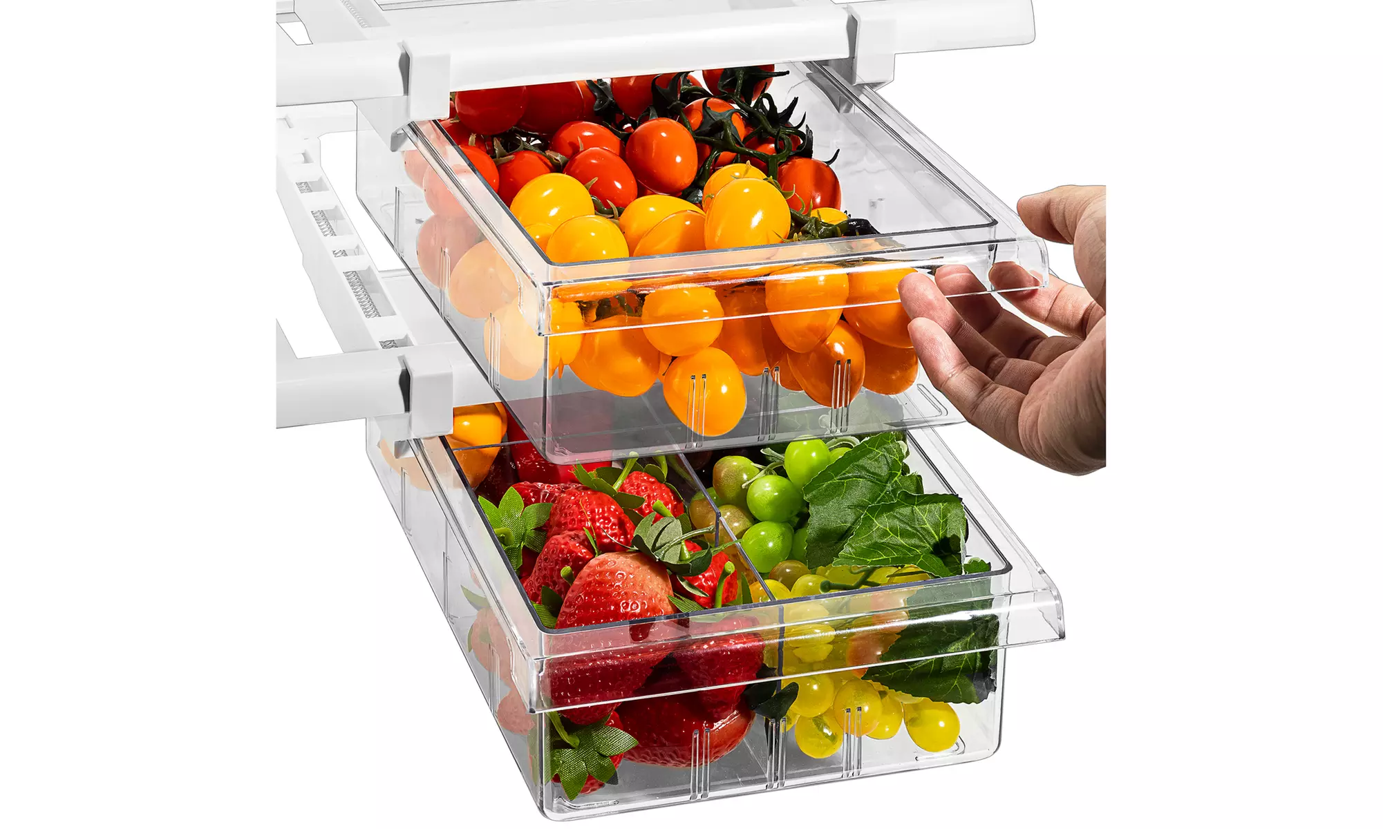 Sorbus Pull Out Fridge Drawer - Attachable Deli Drawer - Primary Image