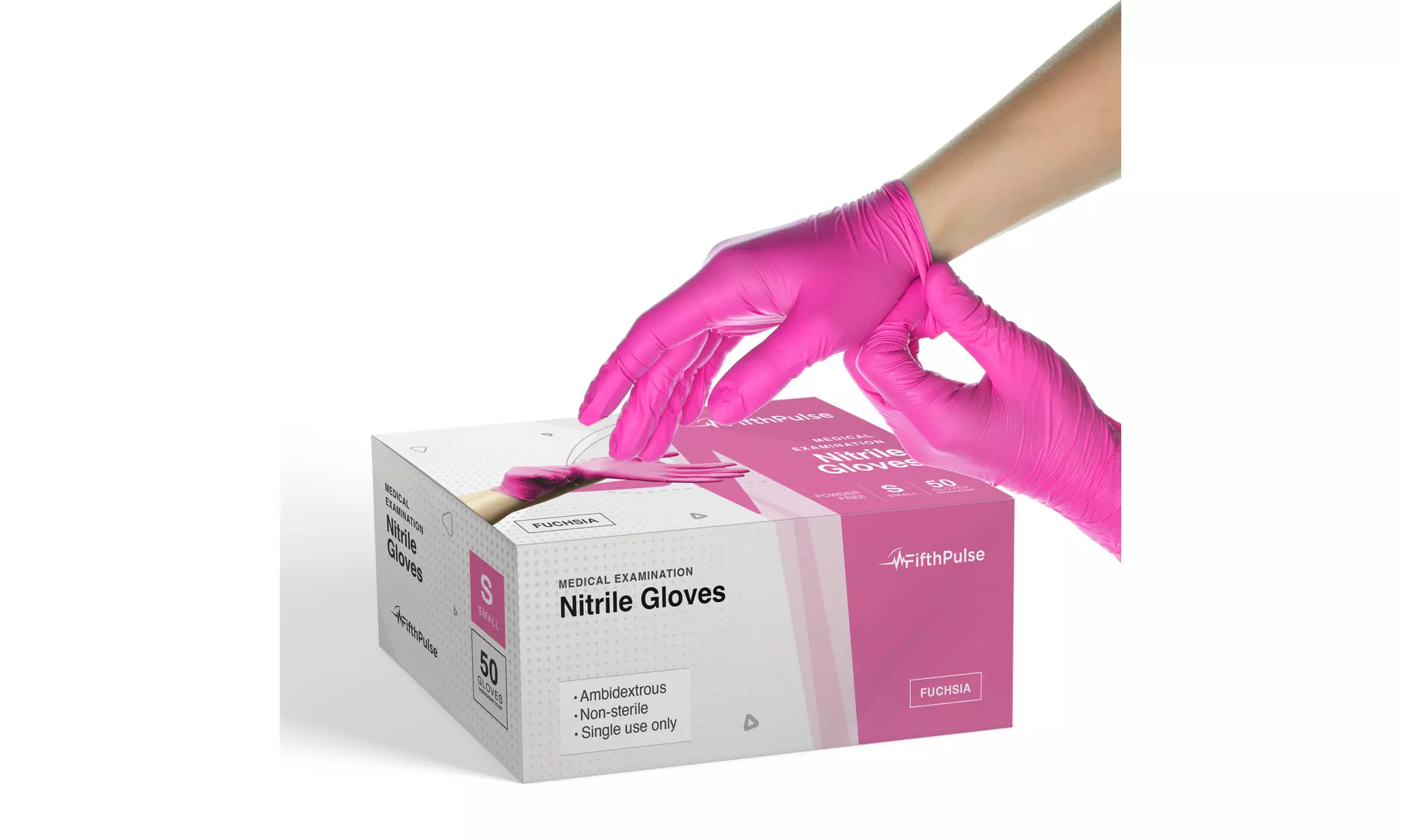 Fifth Pulse Nitrile Exam Latex Free & Powder Free Gloves - Box of 50 - Primary Image