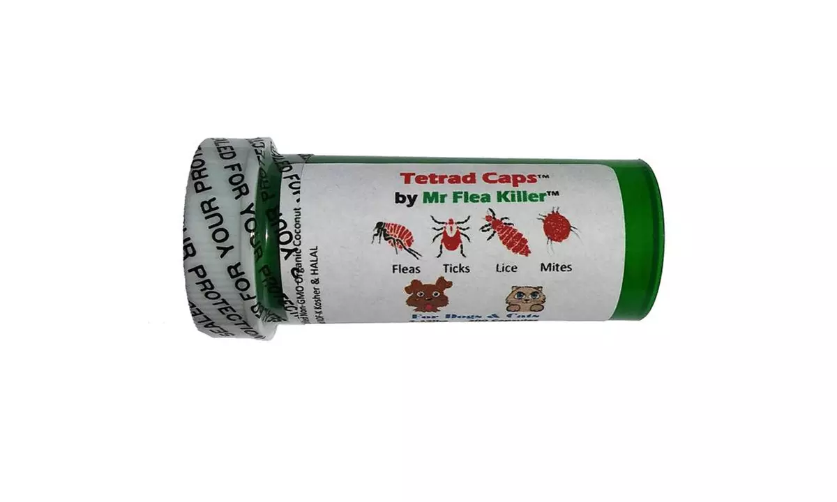 8 Capsules Flea Tick Lice Pill Killer Control Tetrad Cap Dog Cat Rapid - Primary Image