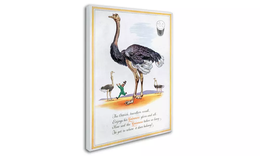 Guinness Brewery 'Guinness Ostrich' Canvas Art - Second Medium