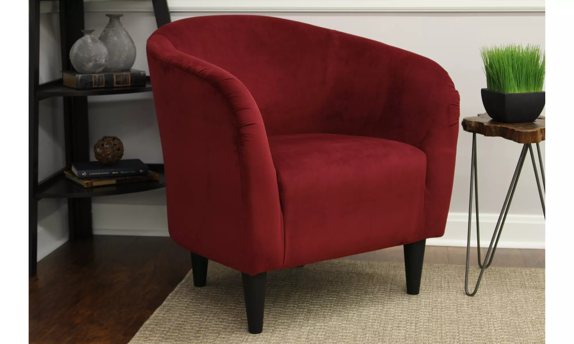 Microfiber Tub Accent Chair - Primary Image