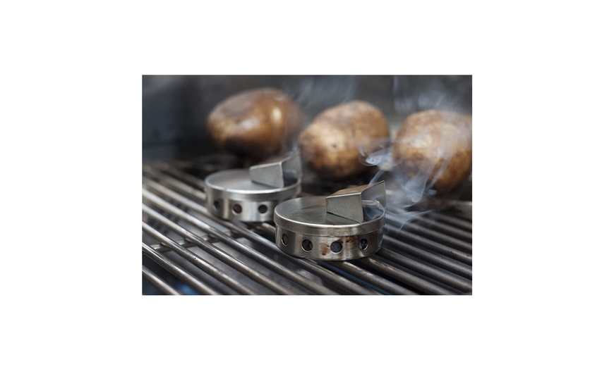 Steven Raichlen Stainless Barbecue Smoke Pucks (Set of 2) | Groupon