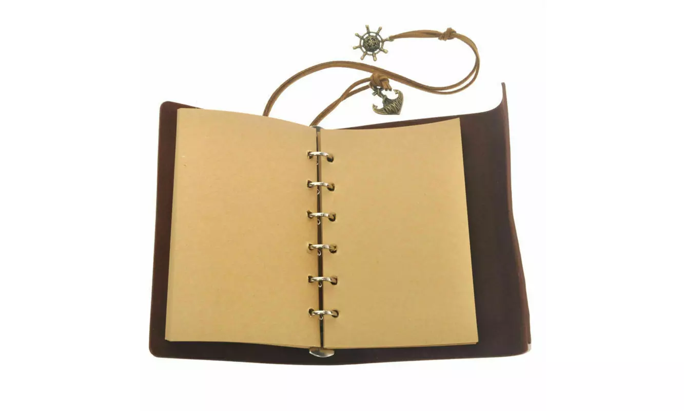 Classic Retro Leather Journal Travel Notepad Notebook Blank Diary Brown - Second Medium