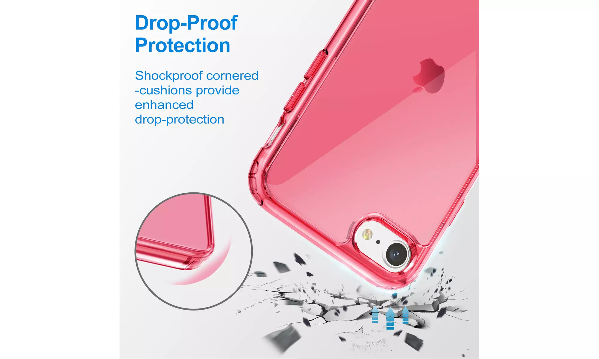 3-Way Metal Kickstand Case for Apple iPhone SE 3/2, iPhone 8/7, Bumper Cover