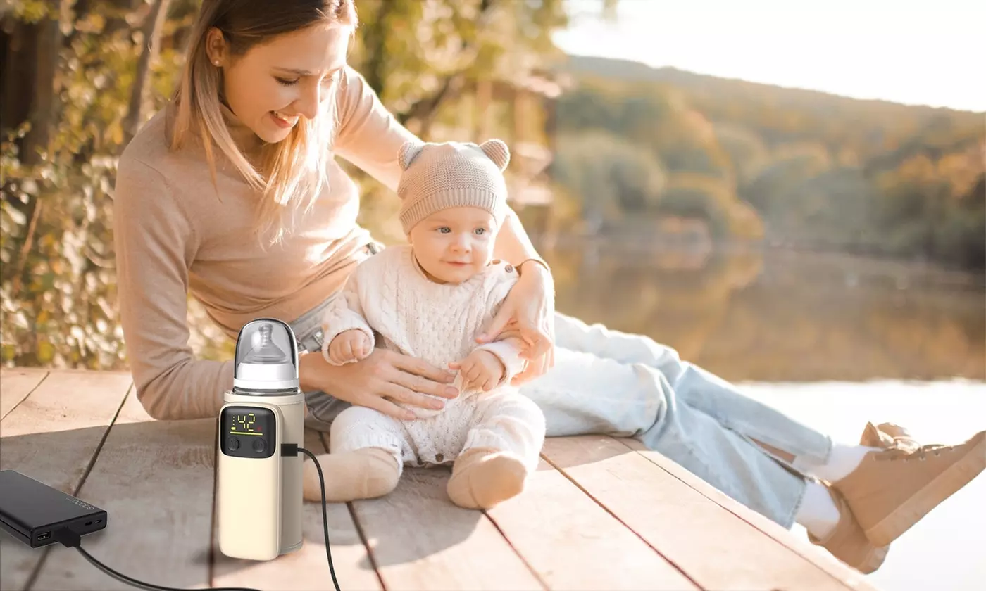 BabyLuv Portable Baby Bottle Warmer On-The-Go Baby Milk and Formula Warmer