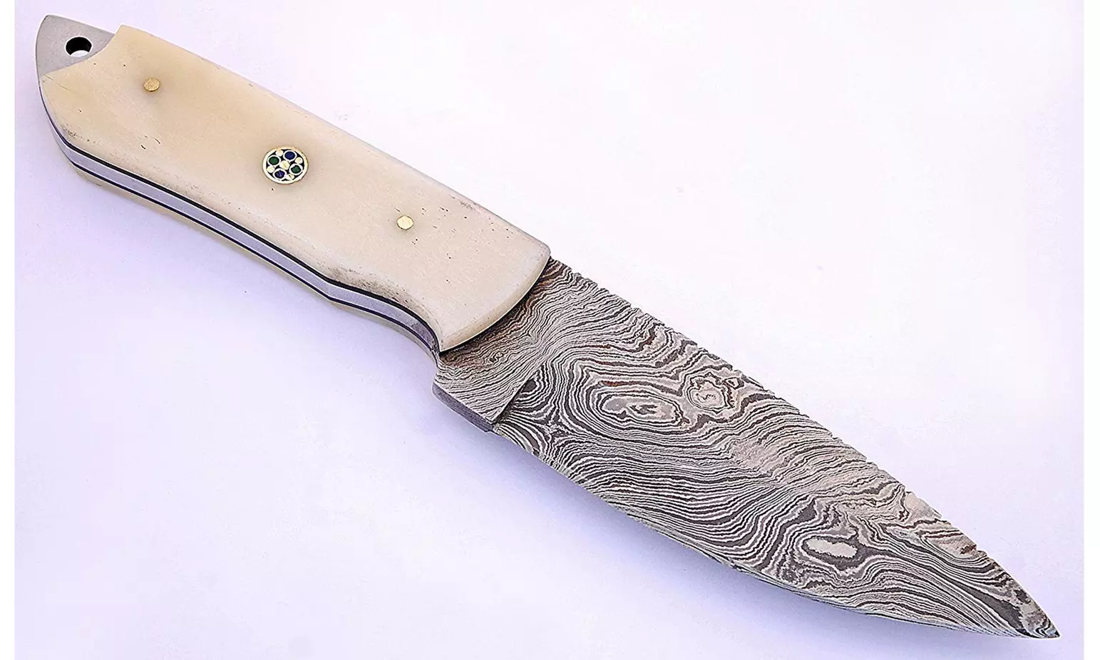 Grace Knives Handmade Damascus Hunting Knife 8.5 Inches G-1051 (with Sheath) - Primary Image