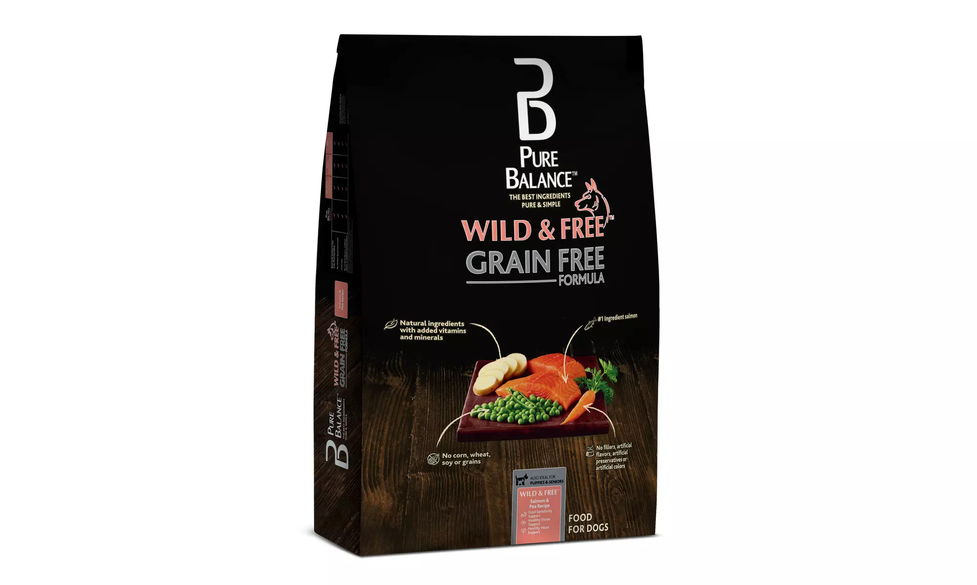 Pure Balance Wild & Free Grain-Free Salmon & Pea Recipe Dry Dog Food, 24 lb - Second Medium