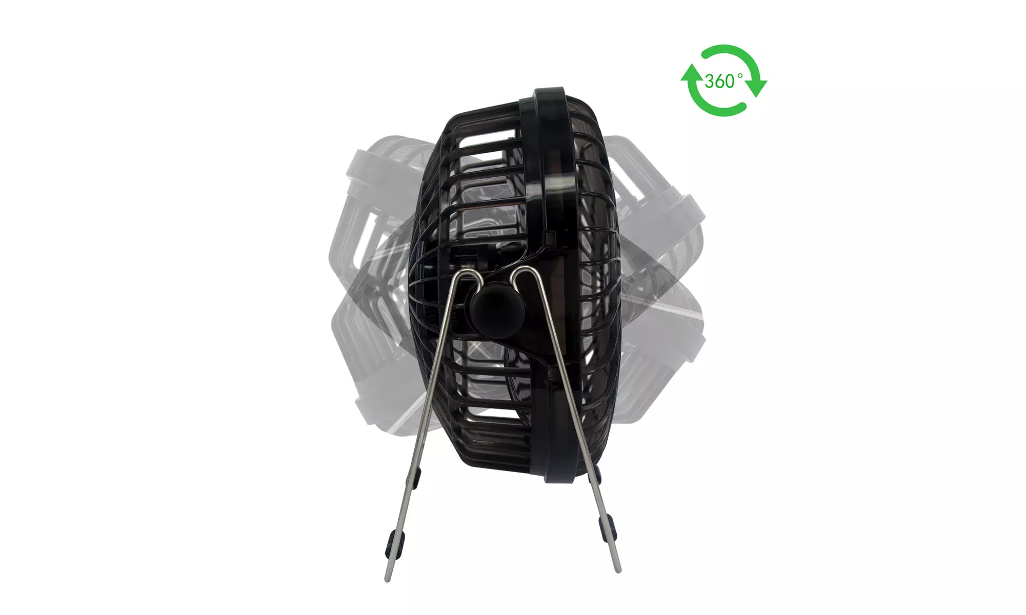 USB Fan, 7-Inch Frame Mini USB Table Desk Personal Fan Quiet Rotatable (Black) - Second Medium