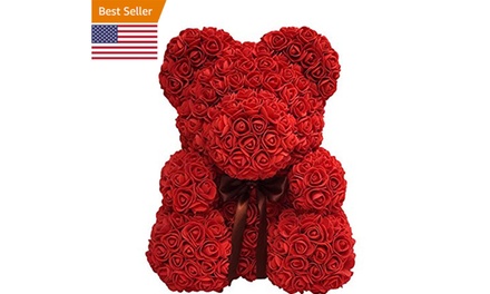 flowers and teddy gift