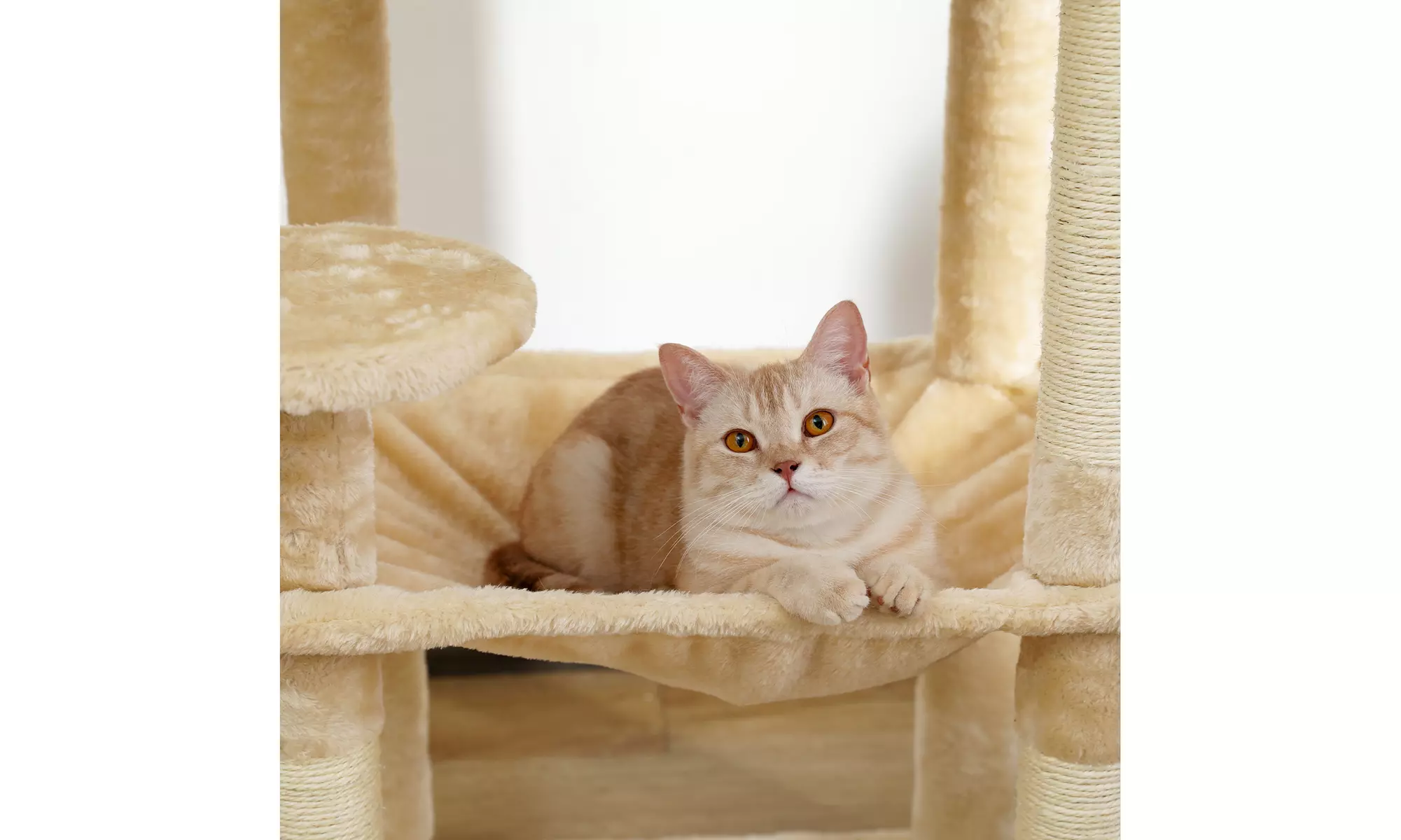 Luxury Cat Tree Cat Tower with Sisal Scratching Post, Cozy Condo, Top Perch