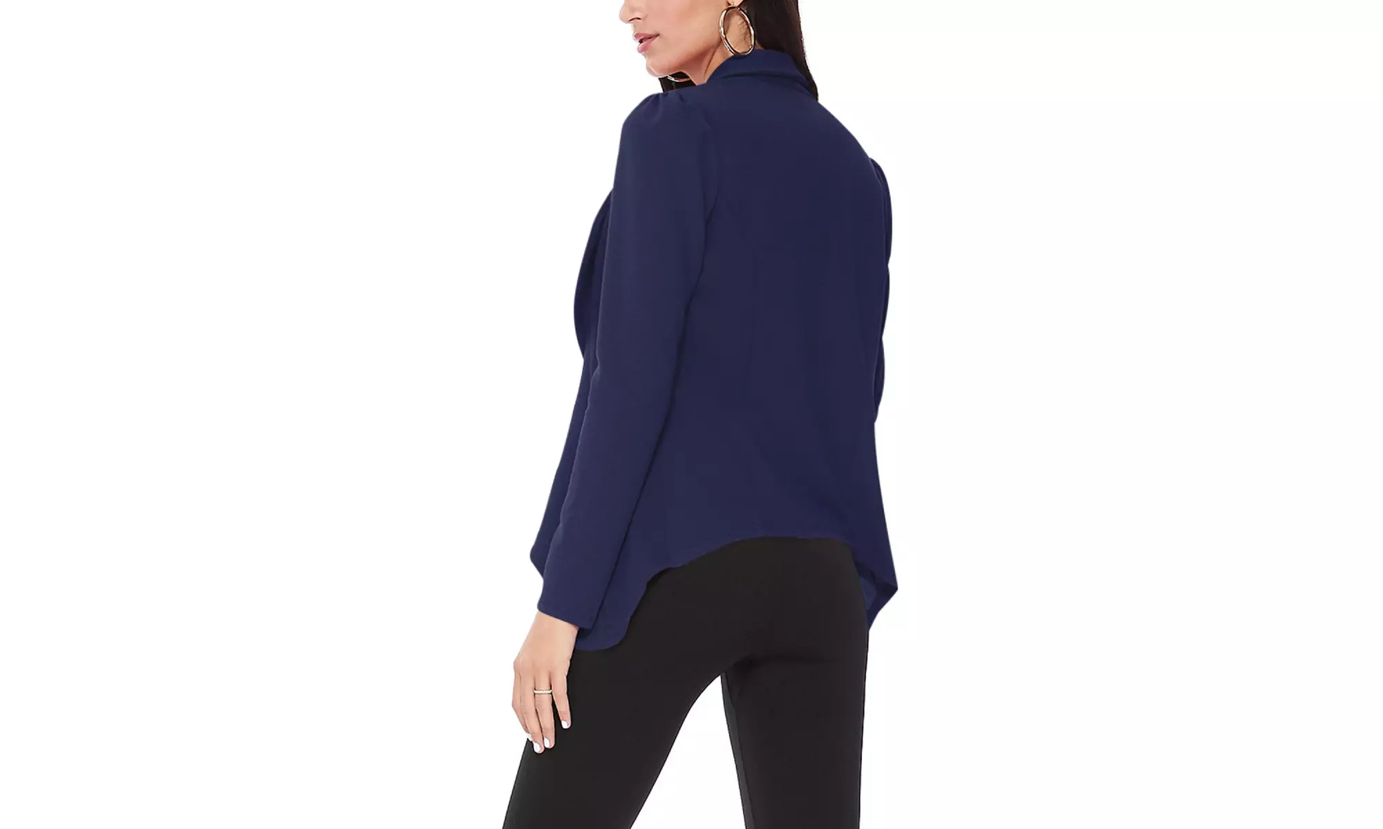 Casual Long Sleeves Open Front Office Wear Solid Blazer Jacket S-3XL