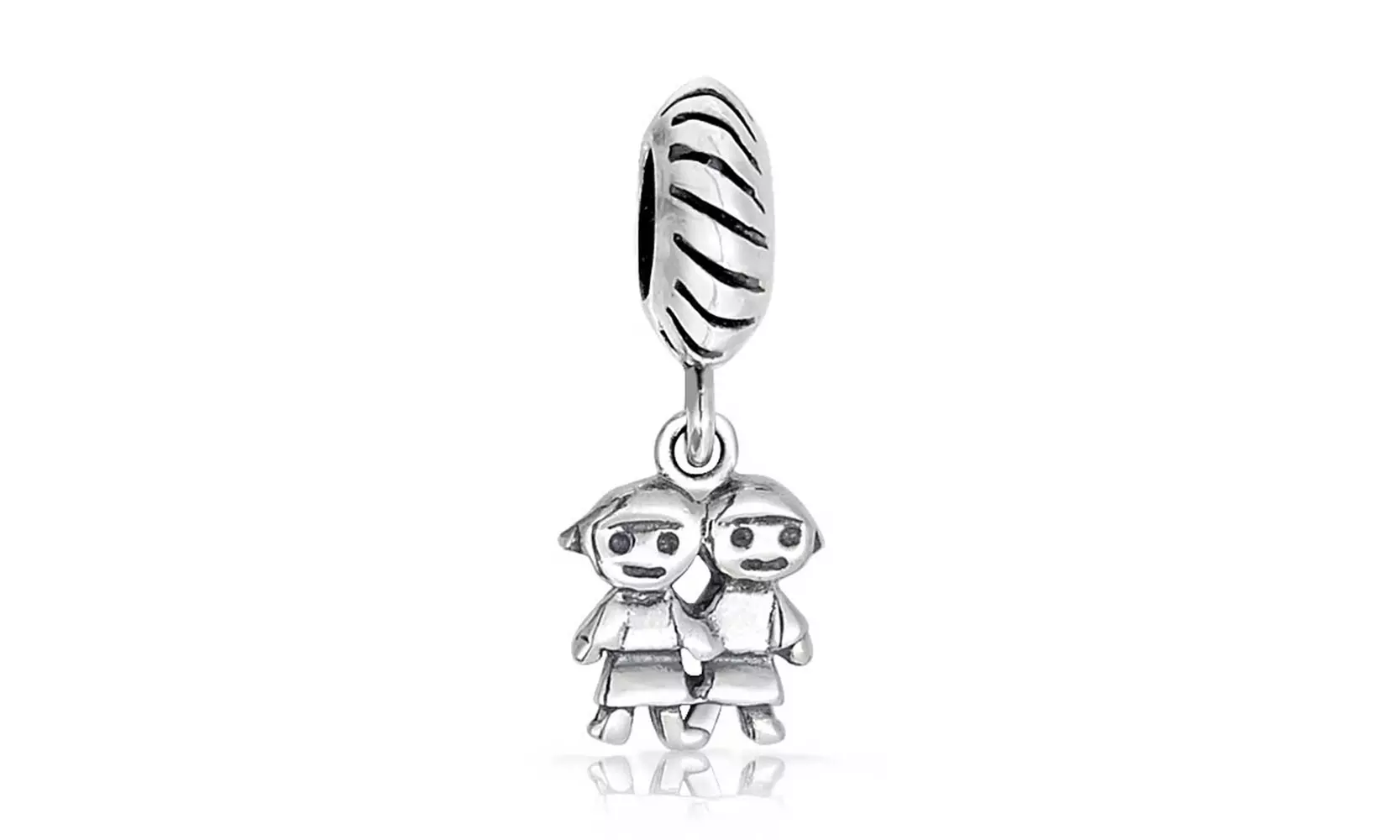 Bling Jewelry 925 Silver Sisters Family Dangle Charm  - Primary Image