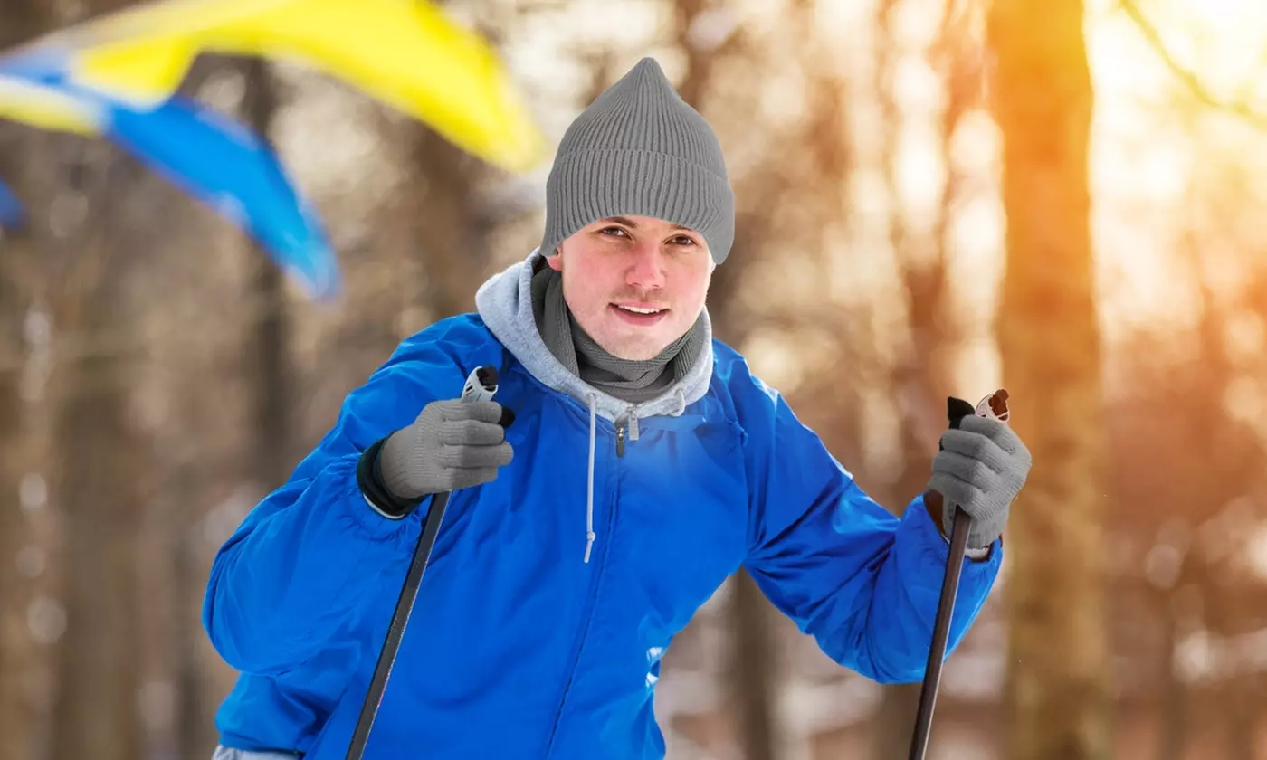 N'POLAR Winter Knitted Beanie, Warm Long Scarf, and Touchscreen Gloves Set