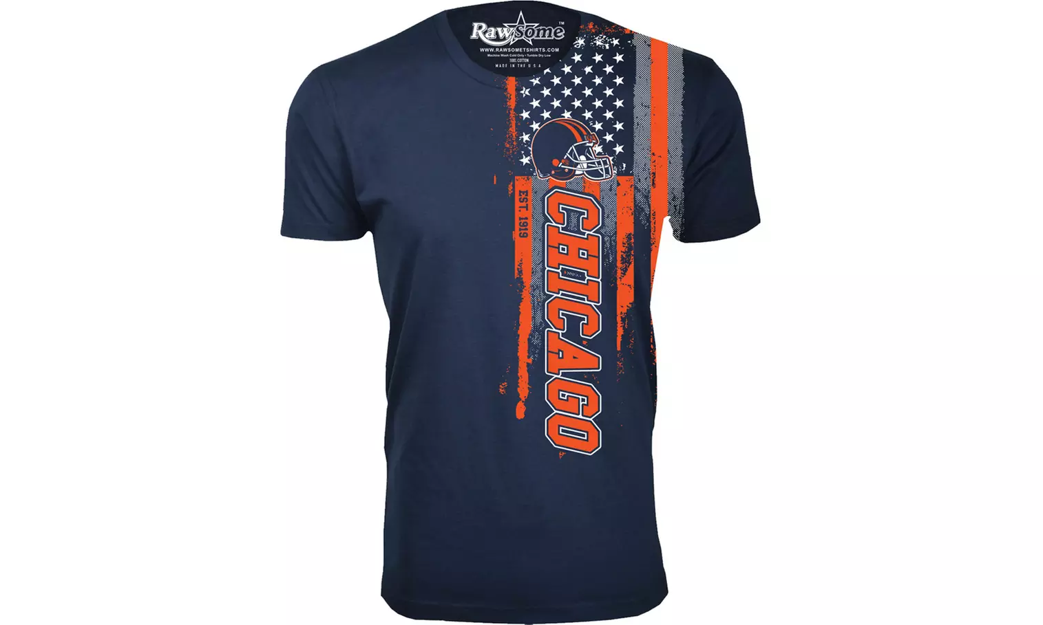 Men Football USA Flag T-Shirt (M-3XL)