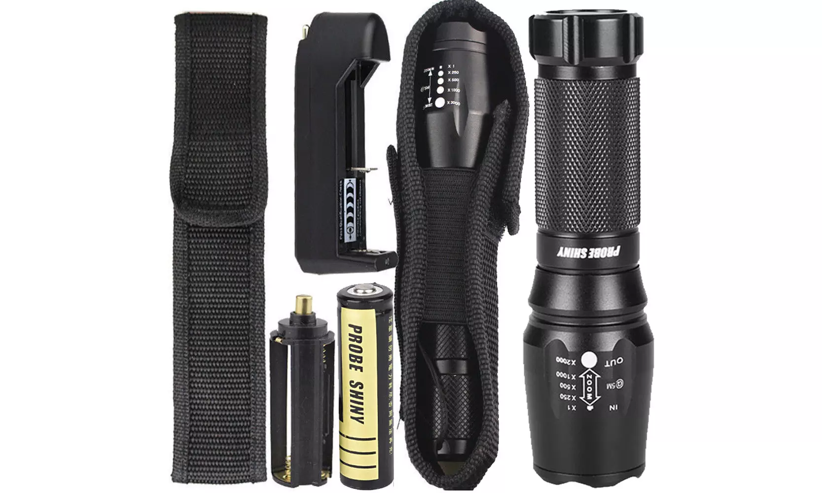   G700 X800 LED Zoom Military Grade Tactical Flashlight Battery Shadowhawk - Primary Image