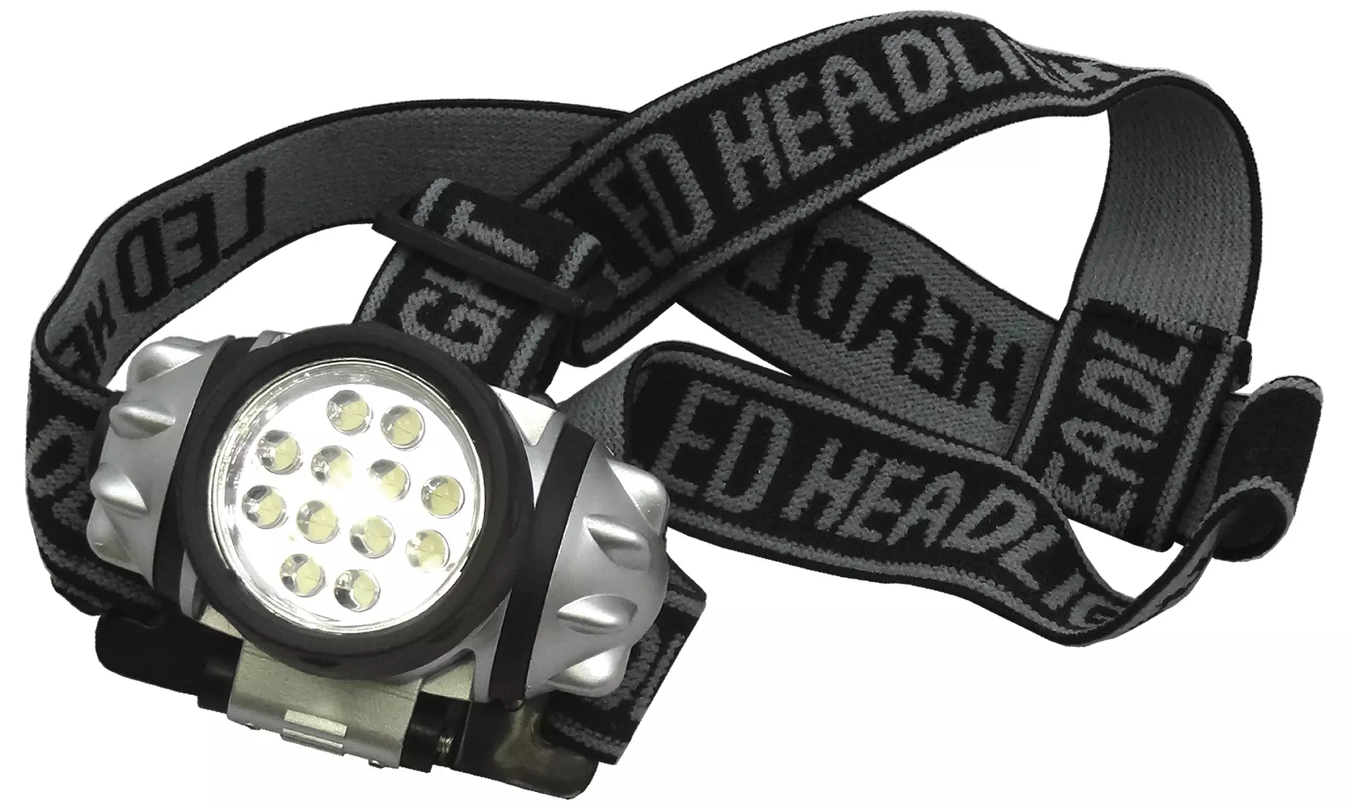 12 LED Adjustable Head-Lamp with Pivoting Light-Head (1 or 2 Pack) - Primary Image