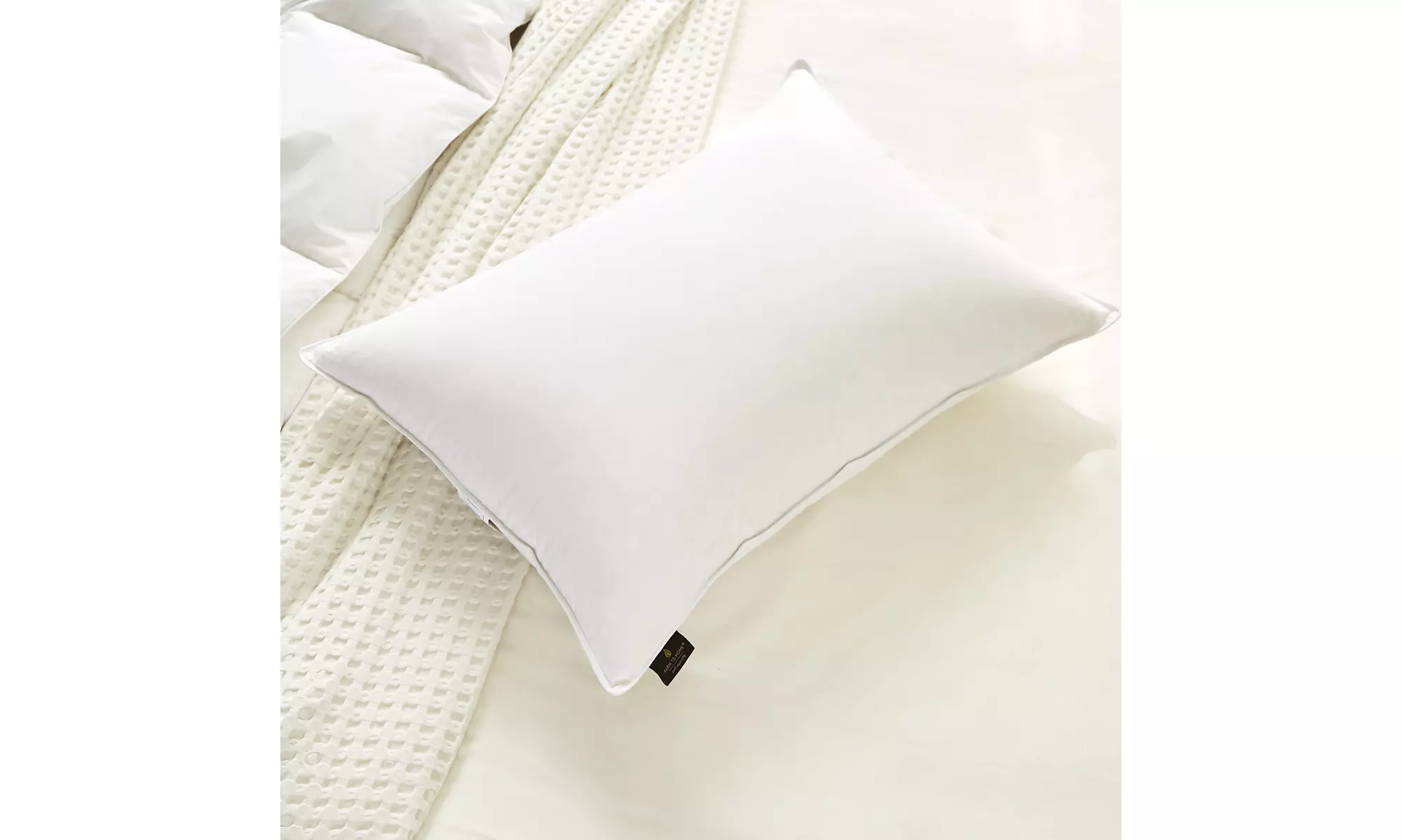 Farm To Home Organic Cotton 600 Fill Power White Down Pillow - Primary Image
