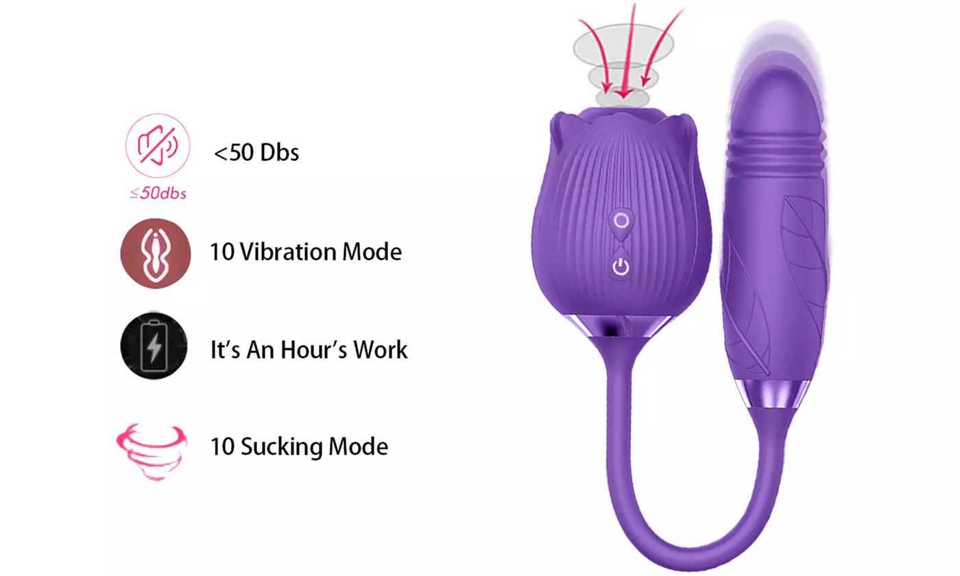 10 Speeds Vibration Suction Rose Nipple Clitoral Sucking Vibrator