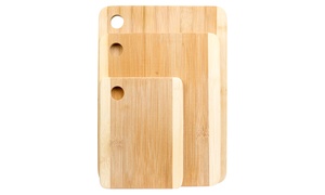 Natural Bamboo Cutting and Serving Board (3 Piece)