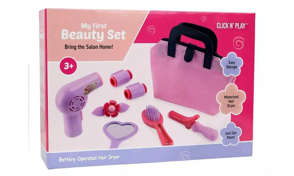 Click N' Play Set of 8 Kids Pretend Play Beauty Salon Fashion Play Set - Second Medium
