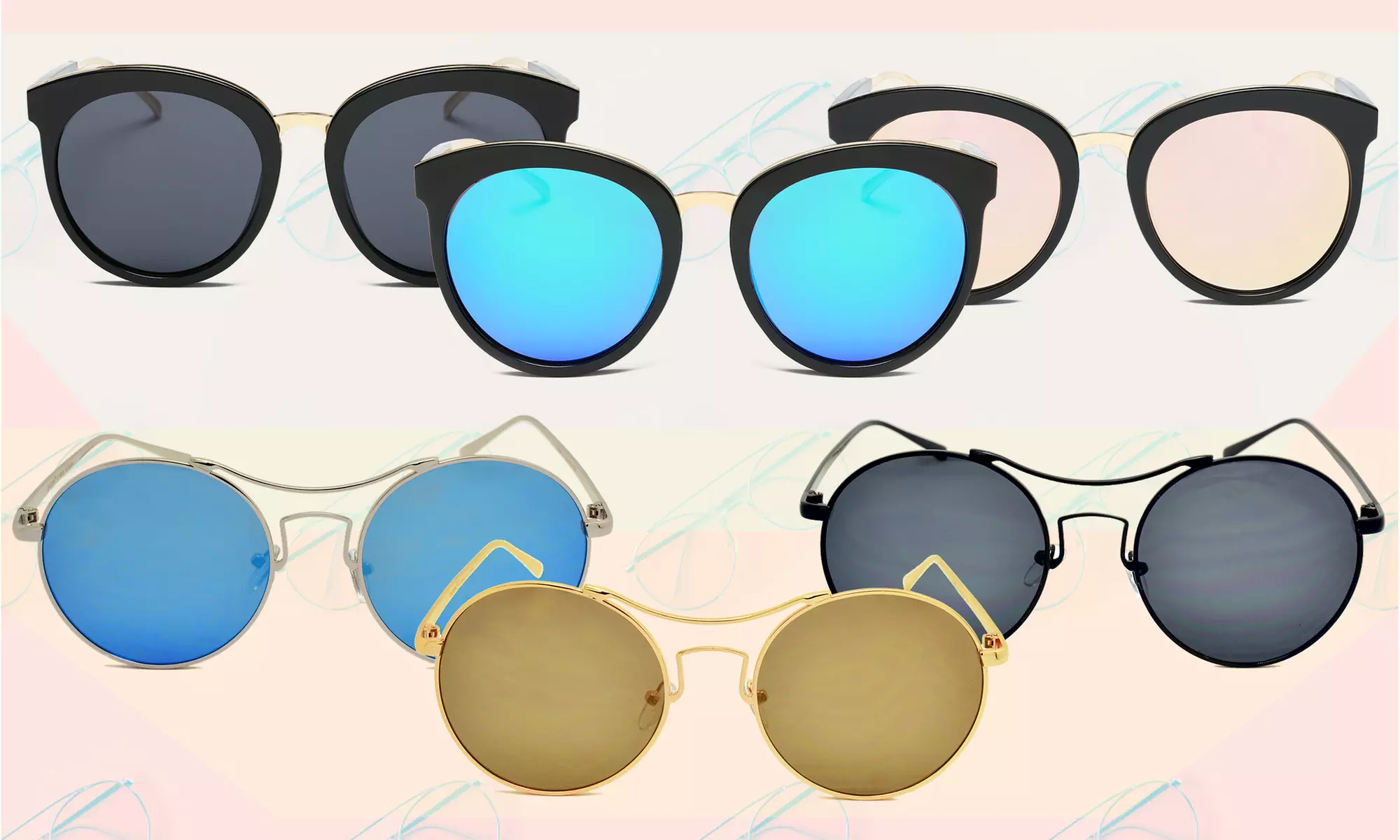 MKP Collection Women Trendy Round capped style Sunglasses UV protection - Primary Image