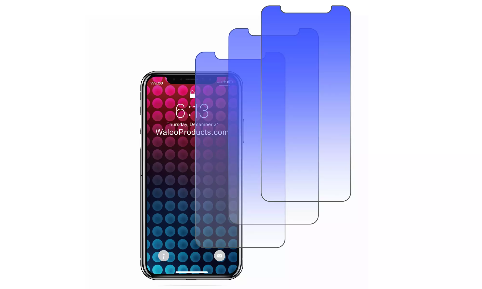 Waloo Privacy or Blue Light Tempered Glass Screen Protector for iPhone