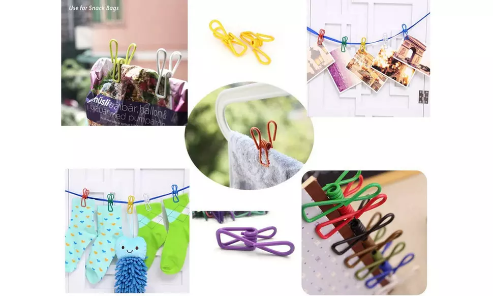 20-Pack Utility Clips for Clothespins Paper Food Bag Clothes Pins Chip Clips