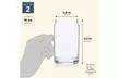 Juvale 2-Pack Can-Shaped Beer Glasses Dishwasher Safe for Party, Clear 16 Ounces - Second Medium