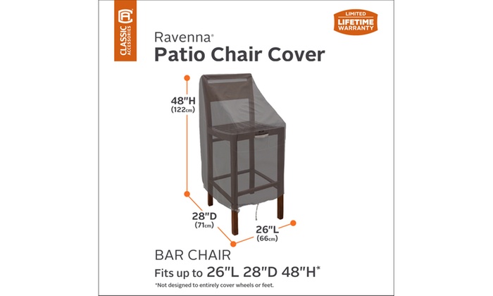 Classic Accessories Ravenna Patio Bar Chair Stool Cover Groupon Classic Accessories Ravenna Patio Bar Chair Stool Cover
