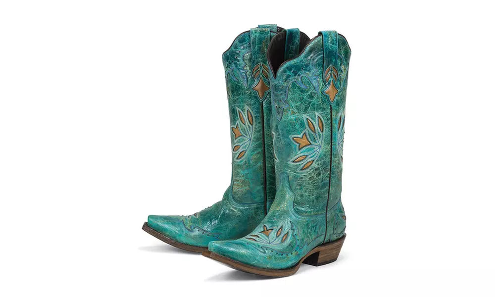 Black Star HIDALGO (Turquoise) Women's Cowboy Boots - Primary Image