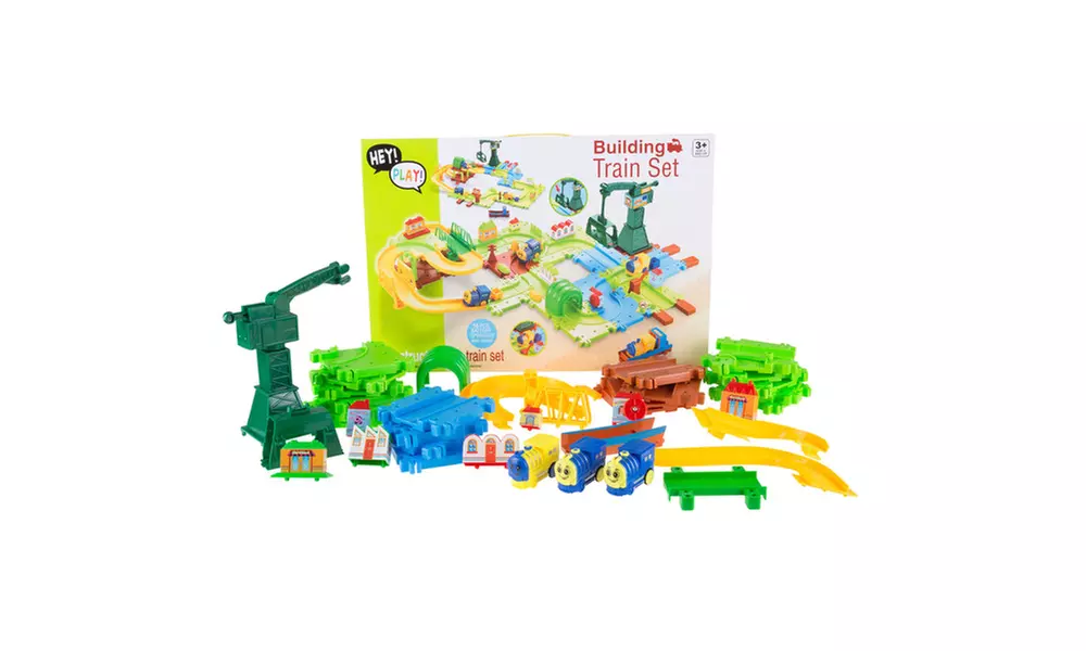 Toy Train for Toddlers Plastic Deluxe Train Set (58-Piece) - Primary Image