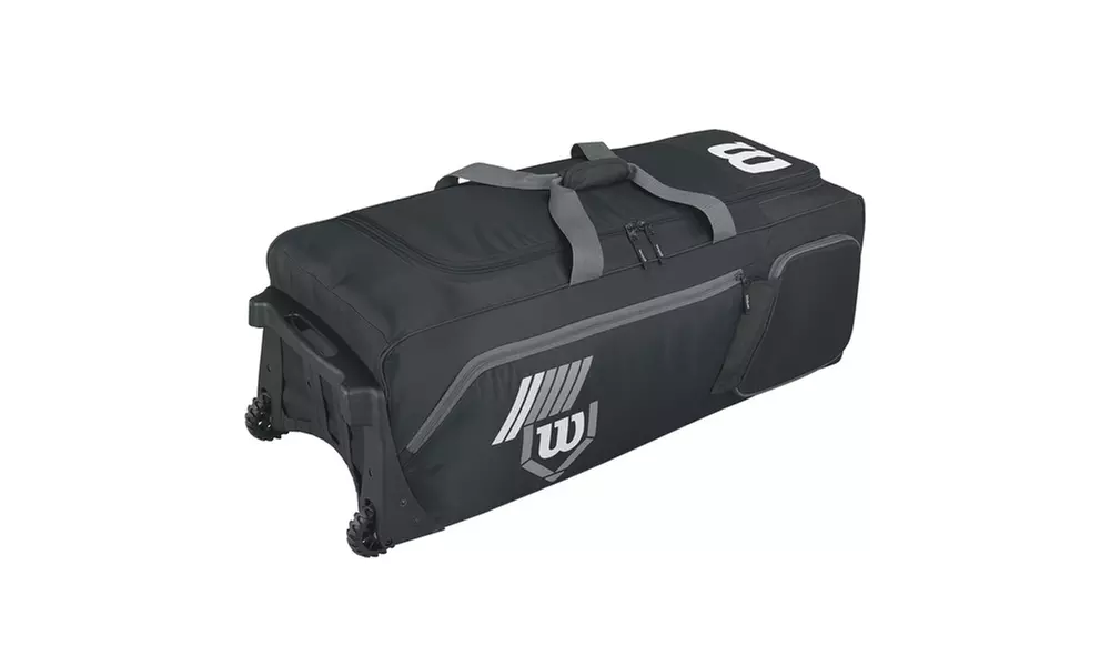 Wilson Pudge 2.0 Baseball Bag on Wheels-Black - Primary Image